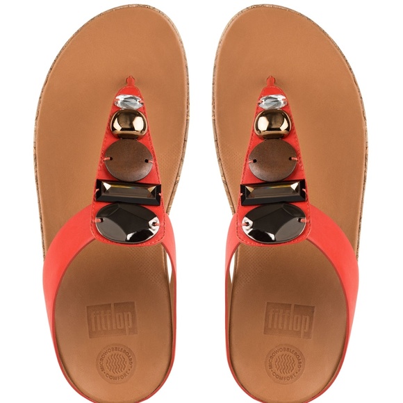 fitflop orange sandals